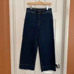 NWOT Ann Taylor Blue Flare Wide Leg Jeans